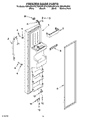 FREEZER DOOR PARTS Diagram and Parts List for KSRA22ILBL13  KitchenAid Refrigerator