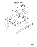 COOKTOP Diagram and Parts List for SF367PEYQ8  Whirlpool Range