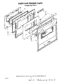 DOOR AND DRAWER Diagram and Parts List for RM278PXK0  Whirlpool Microwave Oven Combo