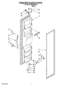FREEZER DOOR PARTS Diagram and Parts List for IS22AGXTQ00  Inglis Refrigerator