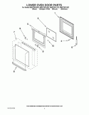 LOWER OVEN DOOR PARTS Diagram and Parts List for RBD275PVB02  Whirlpool Wall Oven