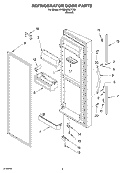 REFRIGERATOR DOOR Diagram and Parts List for 4YGD25DCHT02  Whirlpool Refrigerator