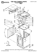 TOP AND CABINET PARTS Diagram and Parts List for MTW6300TQ0  Whirlpool Washer