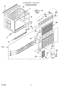 CABINET Diagram and Parts List for ACQ254XJ1  Whirlpool Air Conditioner