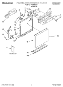 FRAME AND CONSOLE, LITERATURE Diagram and Parts List for TUD5700EQ4  Estate Dishwasher