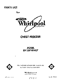 SECTION Diagram and Parts List for EH15EFXRW07  Whirlpool Freezer