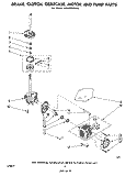BRAKE, CLUTCH, GEARCASE, MOTOR AND PUMP Diagram and Parts List for LA5400XMW2  Whirlpool Washer