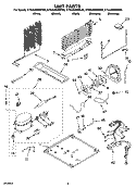 UNIT PARTS Diagram and Parts List for KTRA22EMWH00  KitchenAid Refrigerator