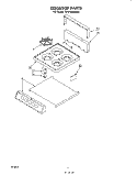 COOKTOP Diagram and Parts List for SF0100SKW0  Whirlpool Range