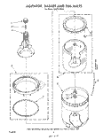 AGITATOR, BASKET AND TUB Diagram and Parts List for CA2751XSW4  Whirlpool Washer
