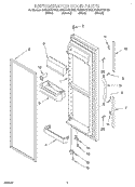 REFRIGERATOR DOOR Diagram and Parts List for GD25DFXFB02  Whirlpool Refrigerator