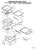 REFRIGERATOR SHELF PARTS Diagram and Parts List for GS2SHEXNS00  Whirlpool Refrigerator