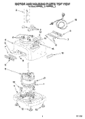 MOTOR AND HOUSING PARTS TOP VIEW Diagram and Parts List for 4KPFP850PM0  KitchenAid Food Processor
