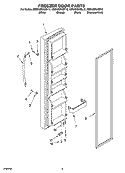FREEZER DOOR PARTS Diagram and Parts List for KSRA25KKBT12  KitchenAid Refrigerator