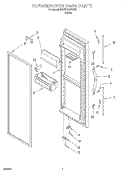 REFRIGERATOR DOOR Diagram and Parts List for 6ED27DQXFW00  Whirlpool Refrigerator