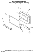 FREEZER DOOR PARTS, OPTIONAL PARTS Diagram and Parts List for MTB2254MES00  Whirlpool Refrigerator