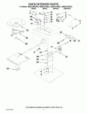 OVEN INTERIOR PARTS Diagram and Parts List for KBMS1454SWH2  KitchenAid Microwave