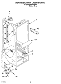 REFRIGERATOR LINER PARTS Diagram and Parts List for GS2SHKXNQ00  Whirlpool Refrigerator