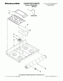 COOKTOP PARTS Diagram and Parts List for KDRS505XSS01  KitchenAid Range