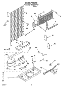 UNIT PARTS Diagram and Parts List for ER6AHKXPQ01  Whirlpool Refrigerator