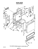 DOOR Diagram and Parts List for DU7216XS5  Whirlpool Dishwasher