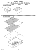 SHELF Diagram and Parts List for ET6WSMXKT00  Whirlpool Refrigerator