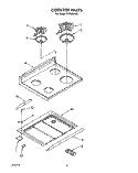 COOKTOP Diagram and Parts List for FEP340VL0  Whirlpool Range