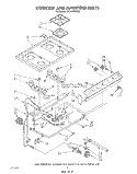 COOK TOP AND MANIFOLD , LITERATURE Diagram and Parts List for SF310PSRW5  Whirlpool Range