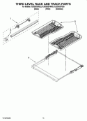 THIRD LEVEL RACK AND TRACK PARTS Diagram and Parts List for KUDS50SVBL0  KitchenAid Dishwasher