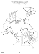 DISPENSER FRONT Diagram and Parts List for 6ED25DQXFB01  Whirlpool Refrigerator