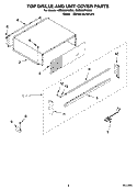 TOP GRILLE AND UNIT COVER PARTS Diagram and Parts List for KBRS36FMX02  KitchenAid Refrigerator