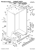 CABINET PARTS Diagram and Parts List for KSSS36QMB02  KitchenAid Refrigerator