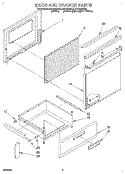DOOR AND DRAWER Diagram and Parts List for FEP330BL0  Roper Range