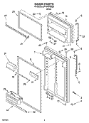 DOOR PARTS Diagram and Parts List for ET1CHEXSQ00  Whirlpool Refrigerator