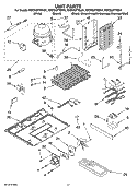 UNIT PARTS Diagram and Parts List for KSCS23FTWH01  KitchenAid Refrigerator