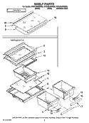 SHELF PARTS, OPTIONAL PARTS (NOT INCLUDED) Diagram and Parts List for MTB1854VRW00  Whirlpool Refrigerator