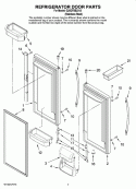 REFRIGERATOR DOOR PARTS Diagram and Parts List for G25EFSB2313  Whirlpool Refrigerator