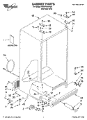 CABINET PARTS Diagram and Parts List for 7ED5FHEXRS00  Whirlpool Refrigerator