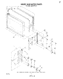 DOOR AND LATCH Diagram and Parts List for RM235PXL2  Whirlpool Microwave Oven Combo