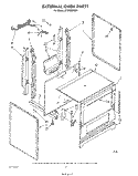 EXTERNAL OVEN Diagram and Parts List for SF305EERW1  Whirlpool Range