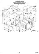OVEN Diagram and Parts List for RF364BBDZ0  Whirlpool Range