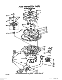 PUMP AND MOTOR Diagram and Parts List for KUDA220TWH3  KitchenAid Dishwasher