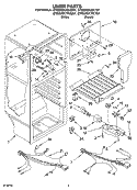LINER PARTS Diagram and Parts List for ET6WSKYKT01  Whirlpool Refrigerator