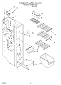 FREEZER LINER Diagram and Parts List for 8ED22PKXFN00  Whirlpool Refrigerator