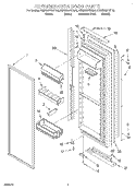 REFRIGERATOR DOOR Diagram and Parts List for KSRB25FHBL00  KitchenAid Refrigerator