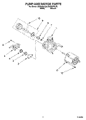PUMP AND MOTOR PARTS Diagram and Parts List for DU890SWLTO  Whirlpool Dishwasher