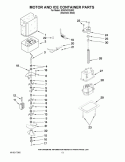 MOTOR AND ICE CONTAINER PARTS Diagram and Parts List for KSSC42QVS02  KitchenAid Refrigerator