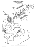 ICEMAKER PARTS Diagram and Parts List for KBFO42FTX05  KitchenAid Refrigerator