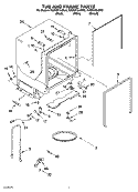 TUB AND FRAME PARTS Diagram and Parts List for KUDS01DJBL0  KitchenAid Dishwasher