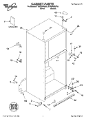 CABINET PARTS Diagram and Parts List for ET8WTMXKQ04  Whirlpool Refrigerator